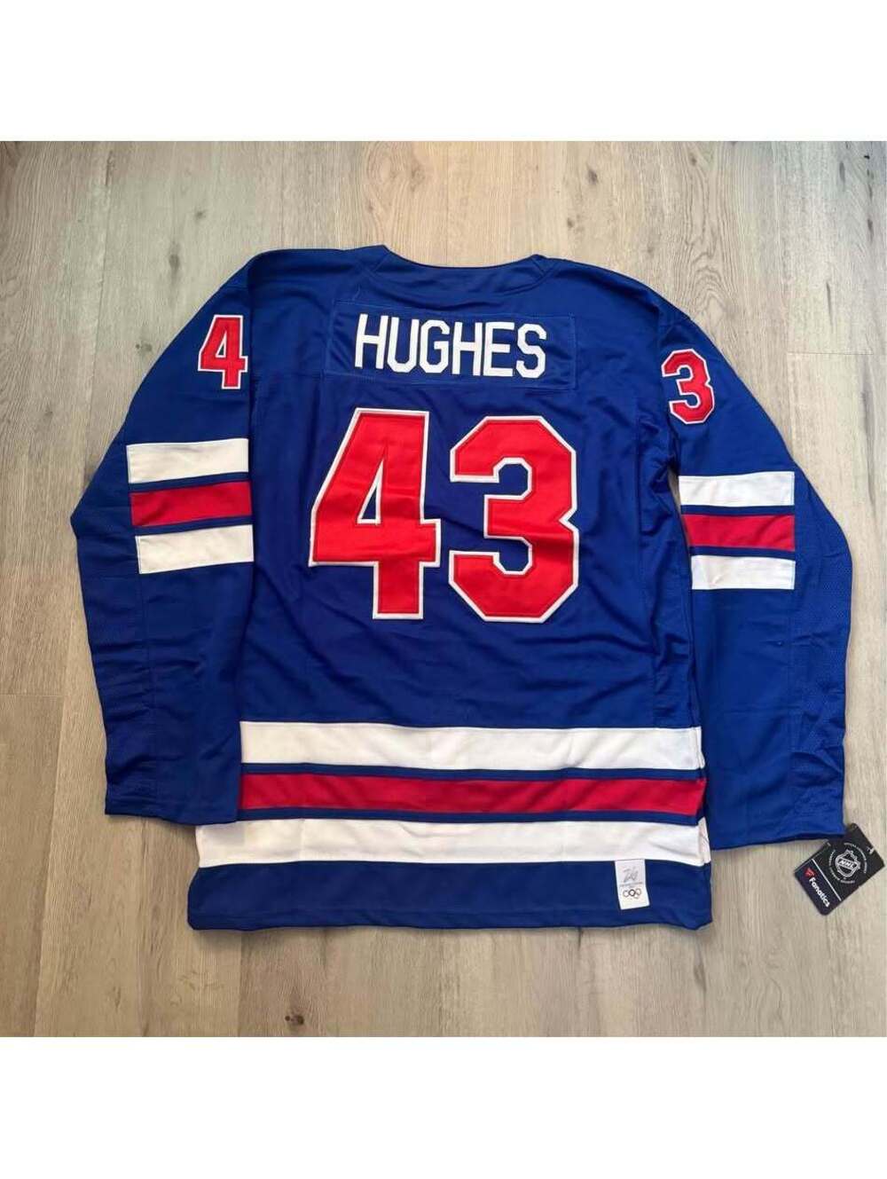 Quinn Hughes Team USA Olympic Hockey Jersey Size Large nwt